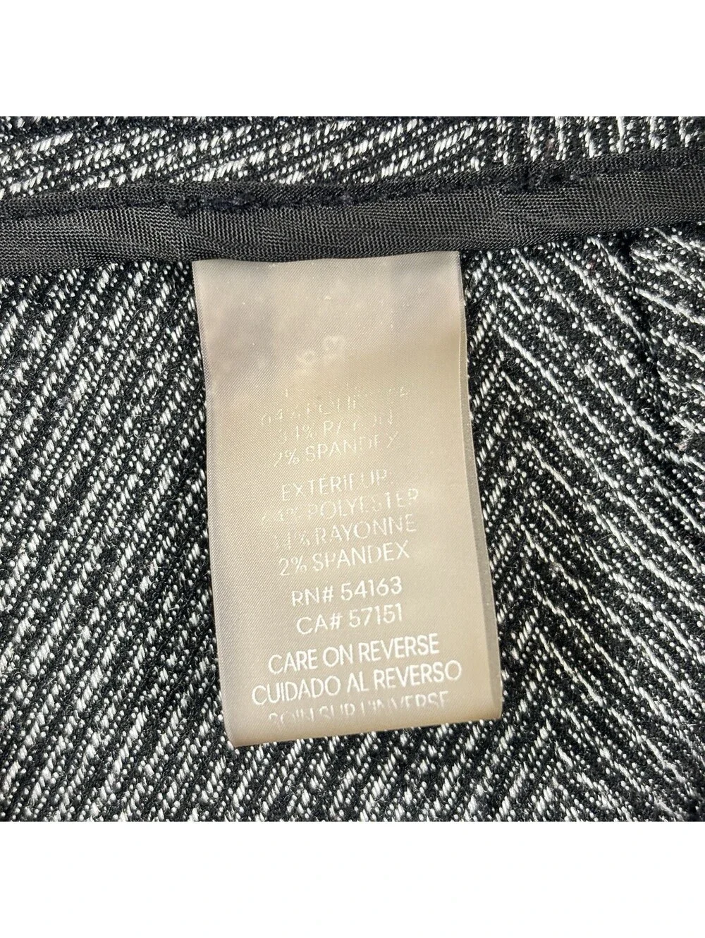 Calvin Klein Women's Stretch Slim Fit Business Work Pants Black Plaid Size S